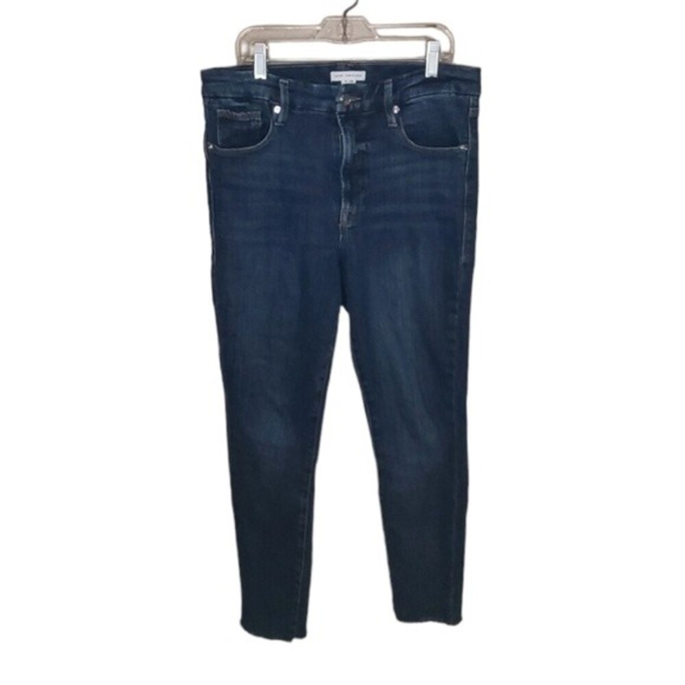 Good American Skinny Jeans with Frayed Hem NWOT